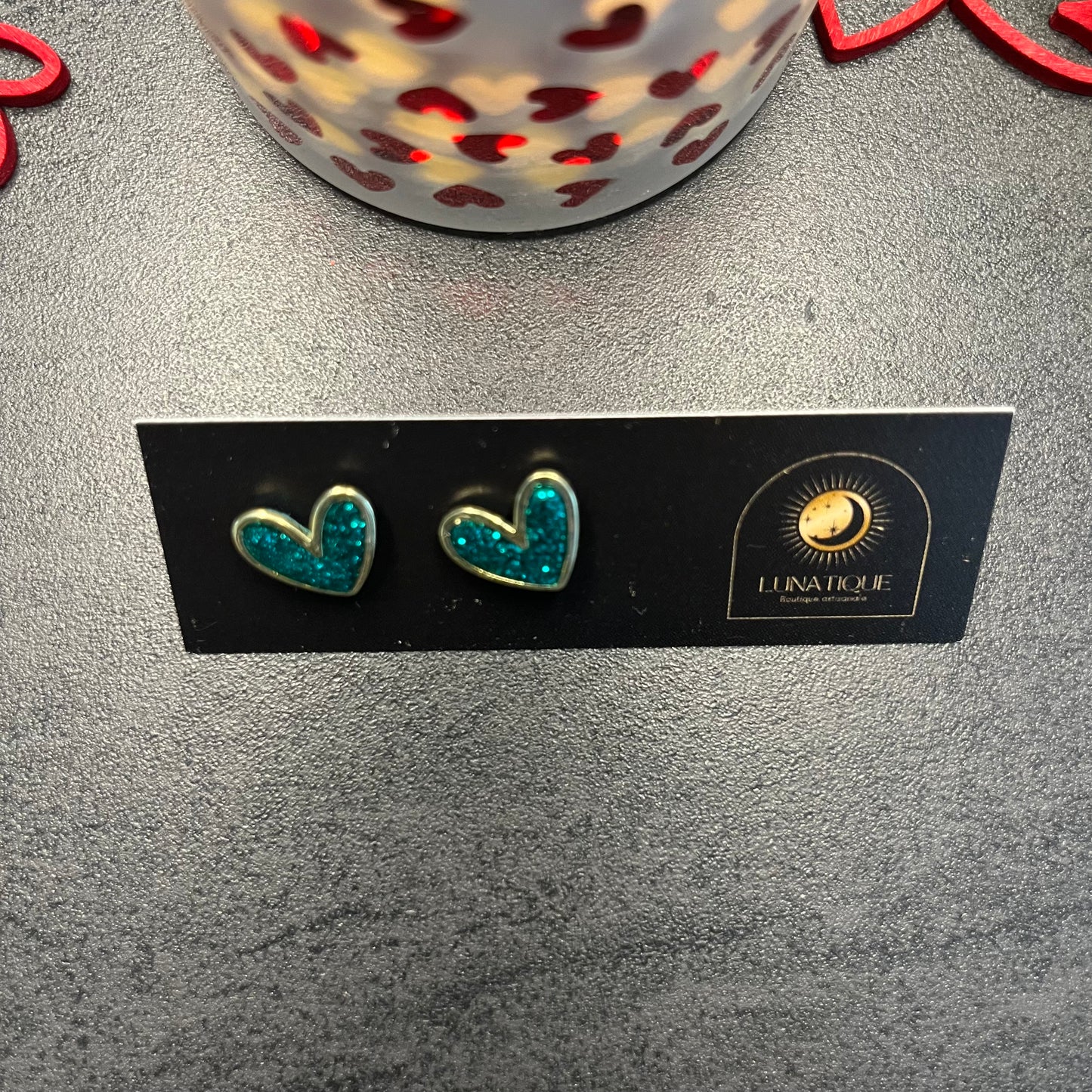 "Les puces", turquoise fonçé