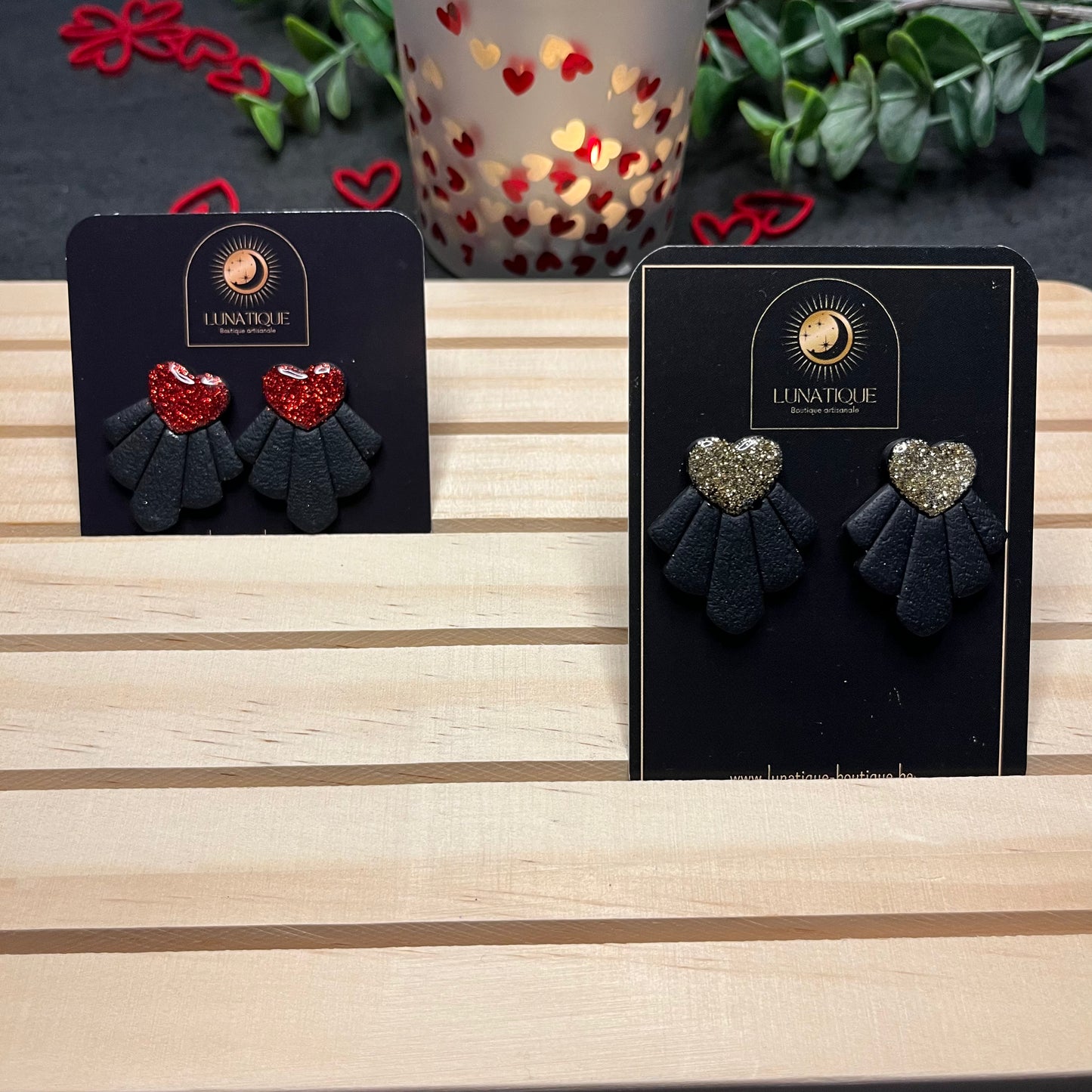 "Coeurs art déco", doré