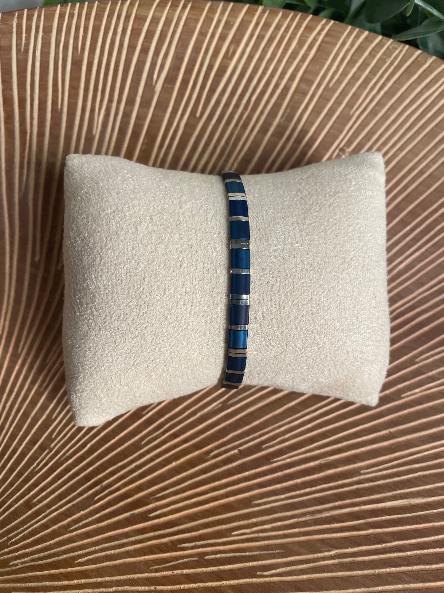 Bracelet Tila, bleu acier