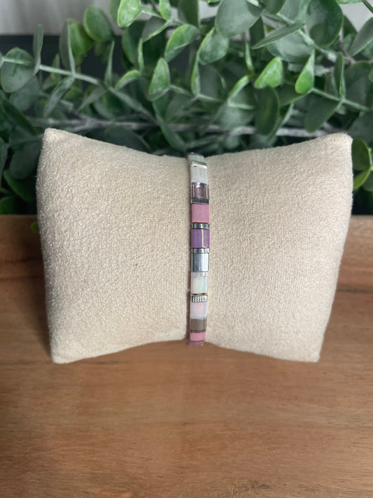 Bracelet Tila rose n°3