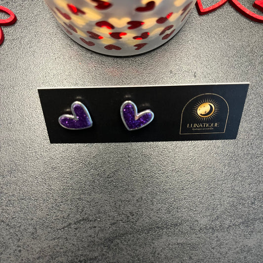 "Les puces", mauve et argent