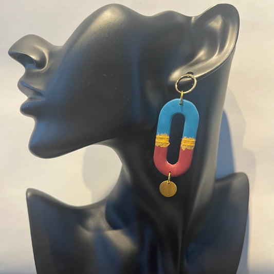 "Turquoise et bordeaux"