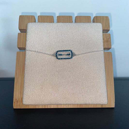 Bracelet fin, rectangle tissé